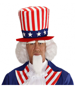 Uncle Sam paryk og skæg