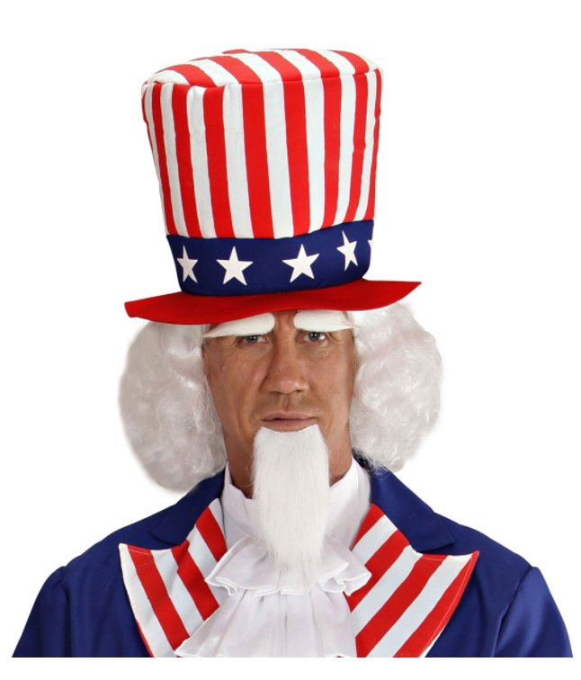 Uncle Sam paryk og skæg