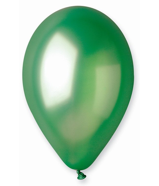 Grøn ballon, metallic