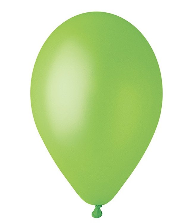 Limegrøn ballon, metallic