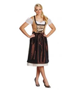 Dirndl kjole, brun