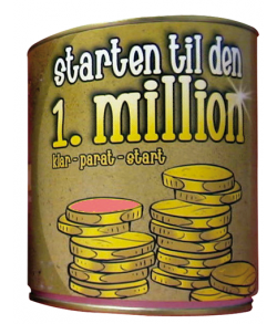 Sparebøsse Starten til den 1. million