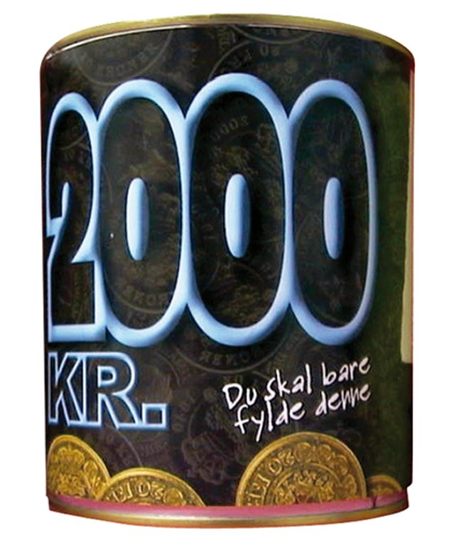 Sparebøsse 2000 kr.