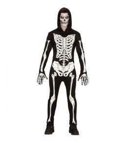 Skeletkostume med hætte