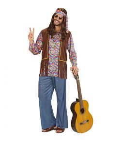 Psychedelic Hippie kostume til mand