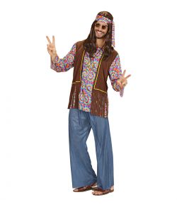 Psychedelic Hippie kostume til mand