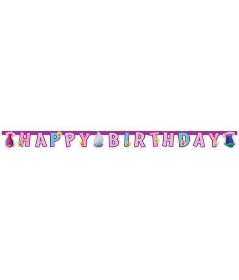 Trolls Happy Birthday banner