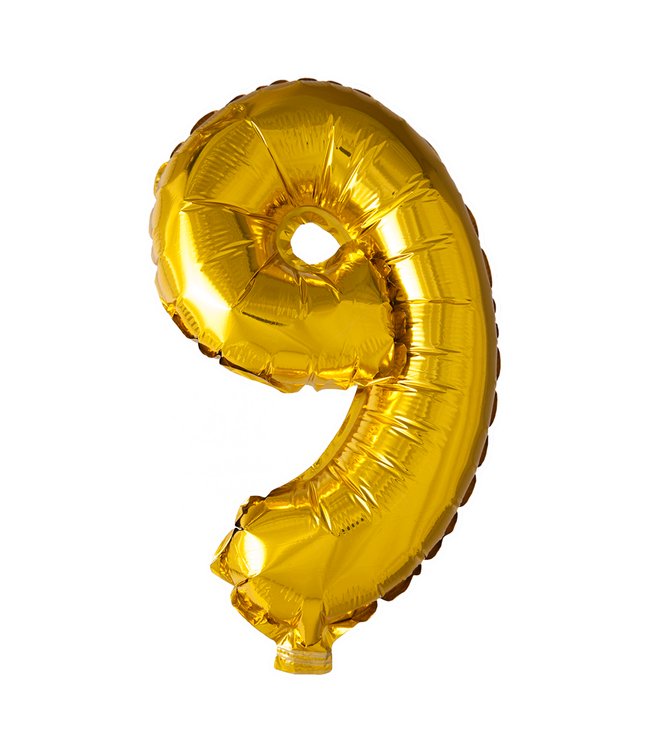 Folie tal ballon guld 9