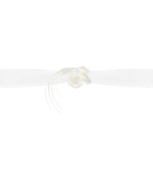 Creme Organza guirlande med blomster