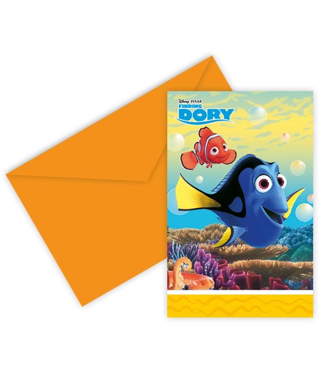 Find Dory invitationer 6 stk