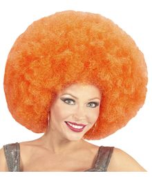 Stor afro paryk, orange