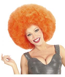 Stor afro paryk, orange