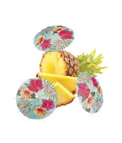 Hawaii cocktail parasoller 6 stk 18 cm