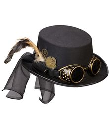 Steampunk hat med briller.