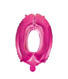 Folie tal ballon 0 pink, 41 cm