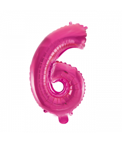 Folie tal ballon 6 pink, 41 cm