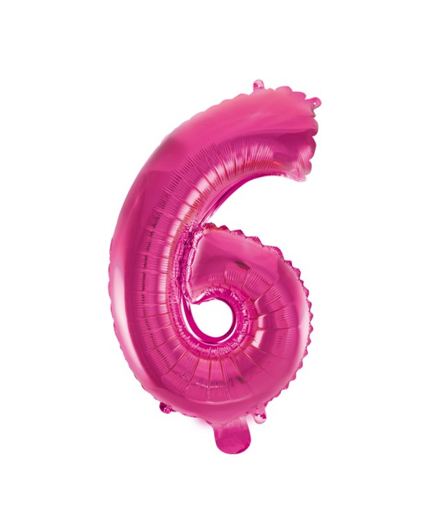 Folie tal ballon 6 pink, 41 cm