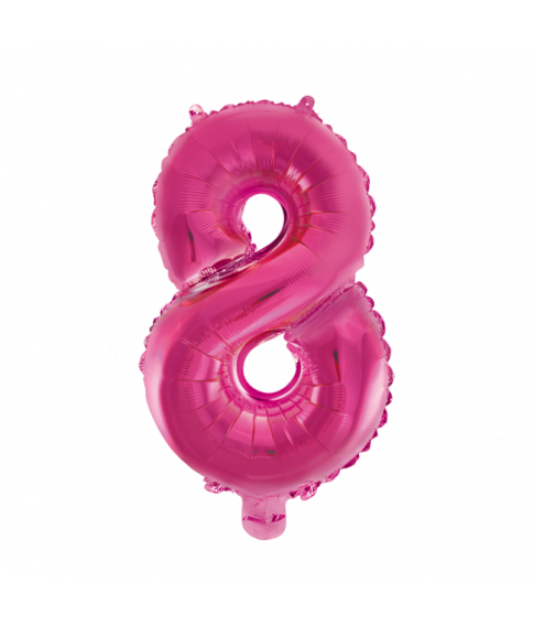 Folie tal ballon 8 pink, 41 cm.