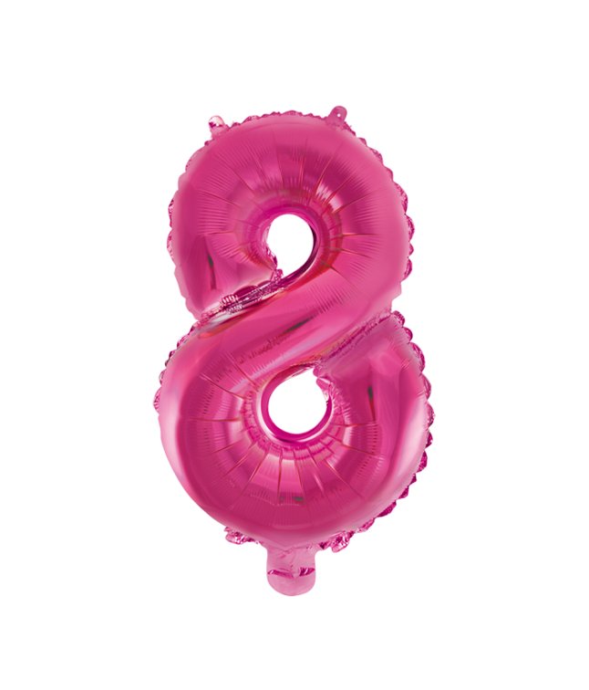 Folie tal ballon 8 pink, 41 cm.