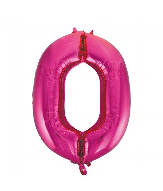 Folie tal ballon 0 pink, 86 cm.