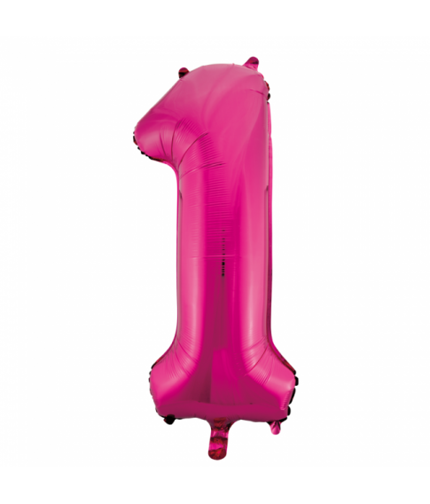 Folie tal ballon 1 pink, 86 cm.