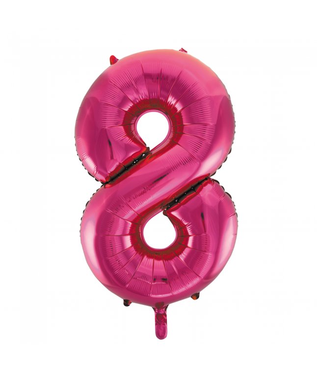 Folie tal ballon 8 pink, 86 cm.