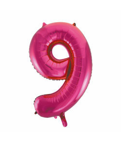 Folie tal ballon 9 pink, 86 cm.