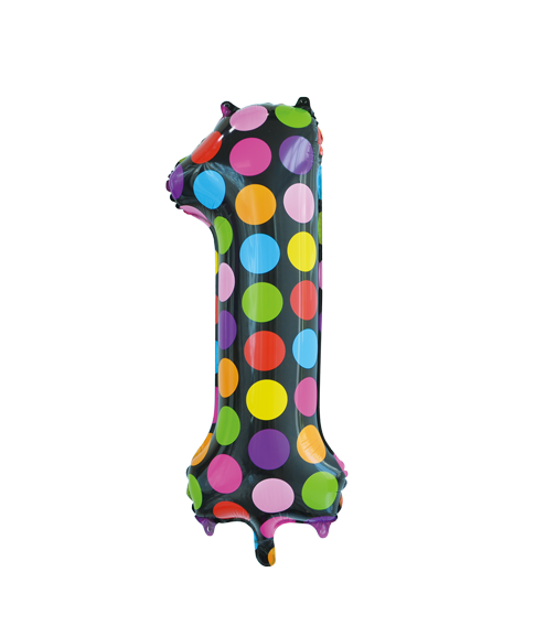 Folie tal ballon 1 Dots, 86 cm.