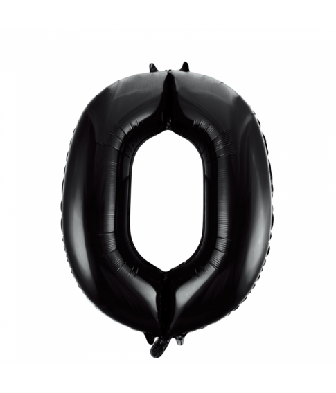 Folie tal ballon 0 sort, 86 cm.