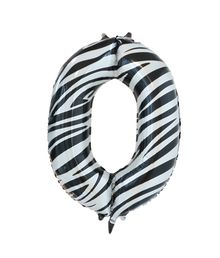 Folie tal ballon 0 zebra, 86 cm.