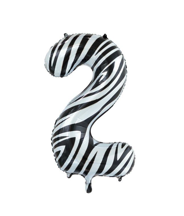 Folie tal ballon 2 zebra, 86 cm.