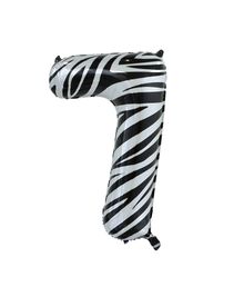 Folie tal ballon 7 zebra, 86 cm.