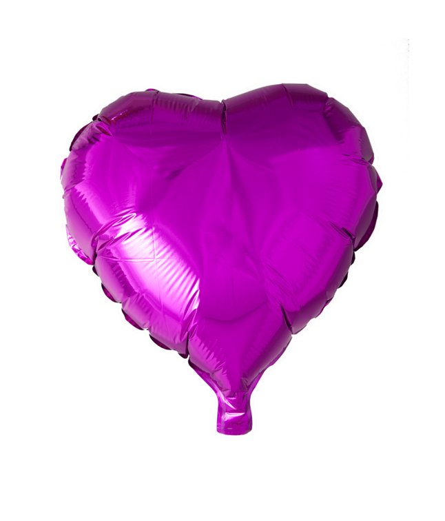 Hot pink folieballon, Hjerte