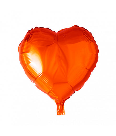 Orange folieballon, Hjerte