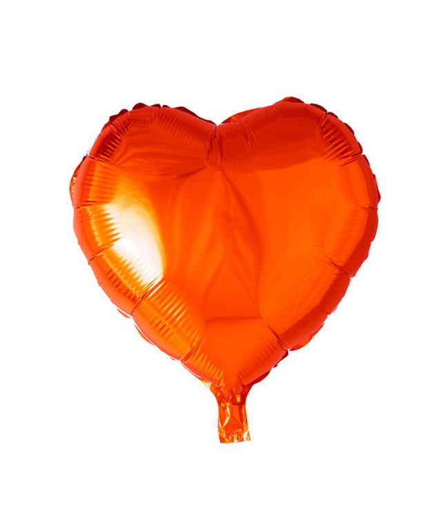 Orange folieballon, Hjerte