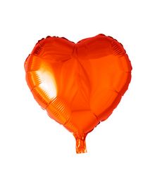 Orange folieballon, Hjerte