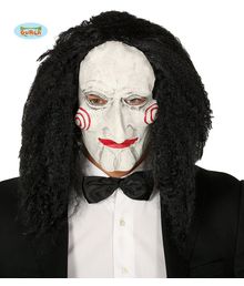 SAW Billy Puppet latex maske med hår. 