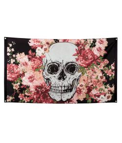 Day of the dead flag, 150x90 cm.