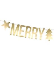 Merry Christmas banner guld