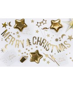 Merry Christmas banner guld