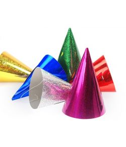 Holografisk partyhat 20 stk