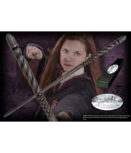 Ginny Weasleys tryllestav i æske med navneskilt. Character Wand.