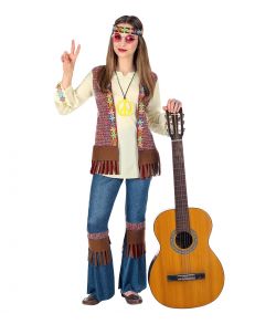 Billigt Hippie kostume til piger til fastelavn.