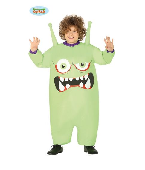 Oppusteligt Alien monster kostume til drenge.