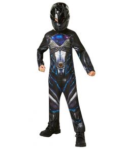 Sort Power Ranger kostume til drenge.