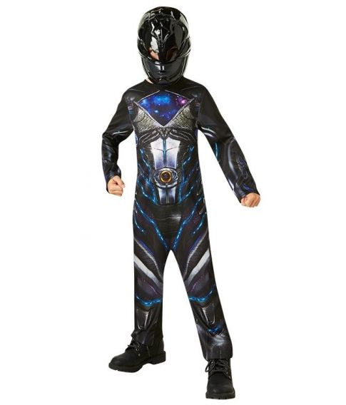 Sort Power Ranger kostume til drenge.