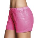 Flotte neon pink hotpants med pailletter