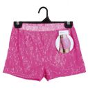 Flotte neon pink hotpants med pailletter