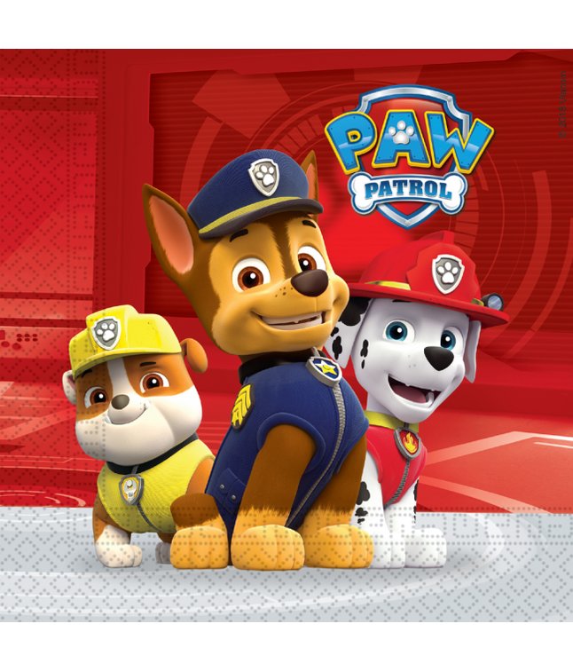 Flotte servietter med Paw Patrol Ready for Action.