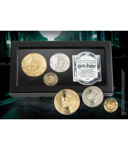 Harry Potter Gringotts bank møntsamling i boks fra Noble Collection.